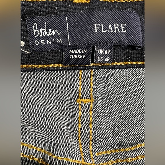 Boden Dark Denim High-Waist Flare Jeans Size 4P - Picture 8 of 10